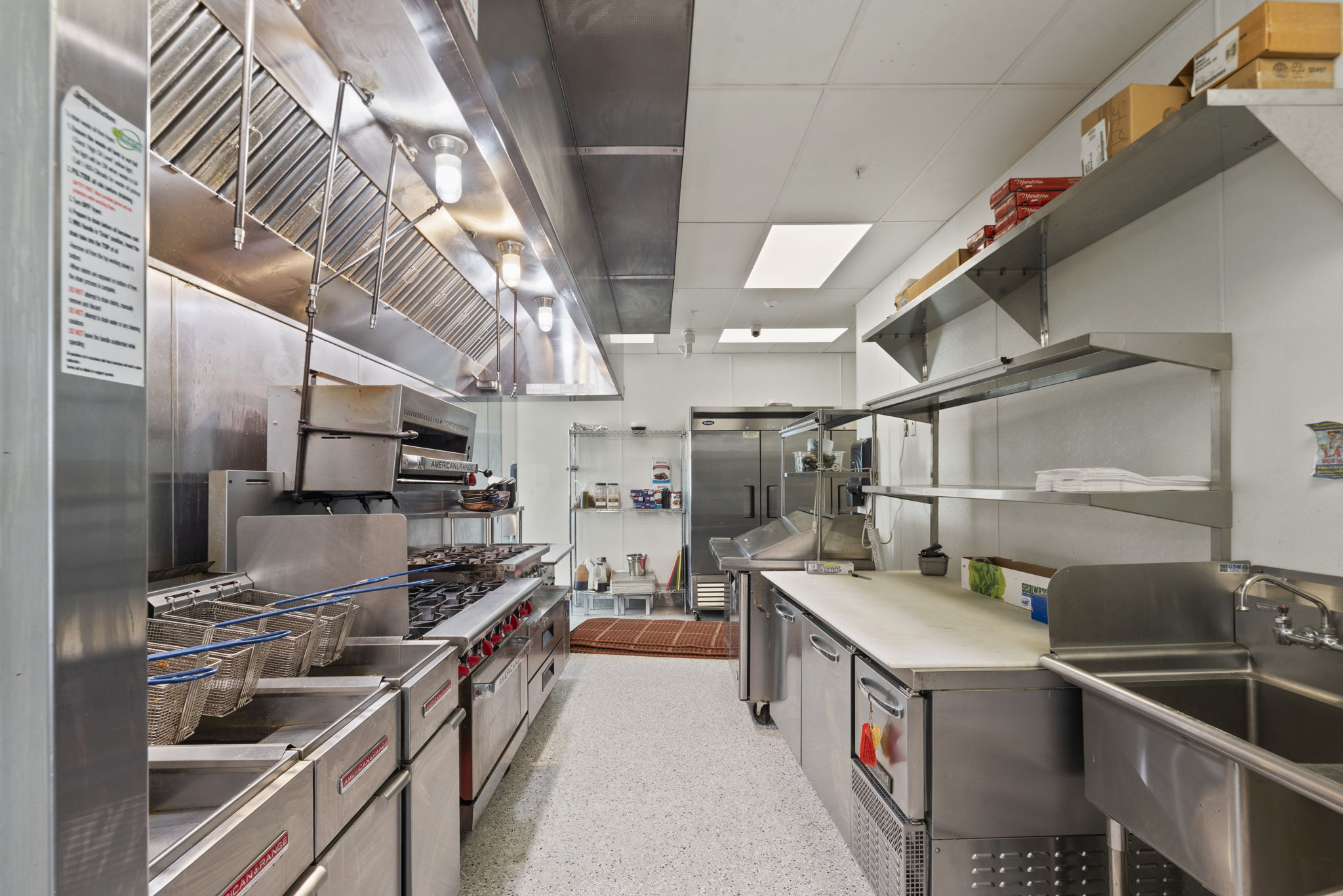Full Kitchen Line with Fryers and Range